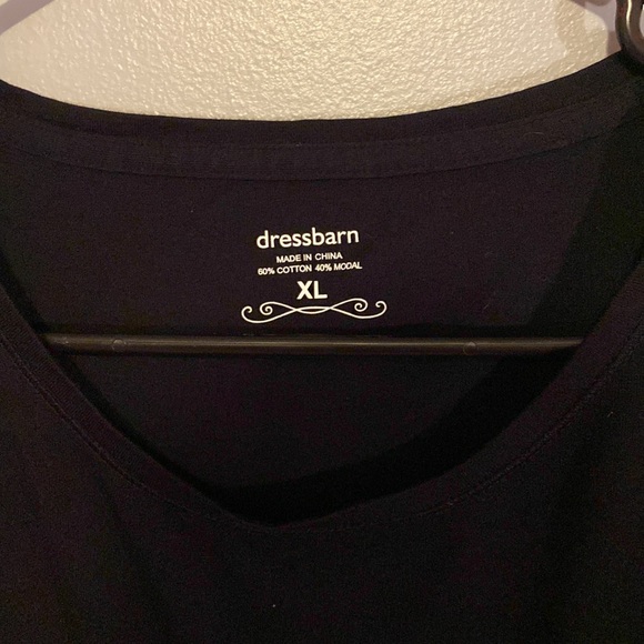 Dress Barn Black Long Sleeved Tee - Picture 2 of 3